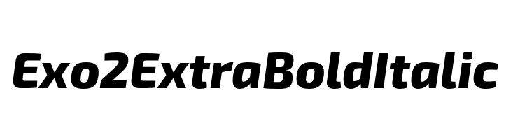 Exo 2 Extra Bold Italic  Free Fonts Download