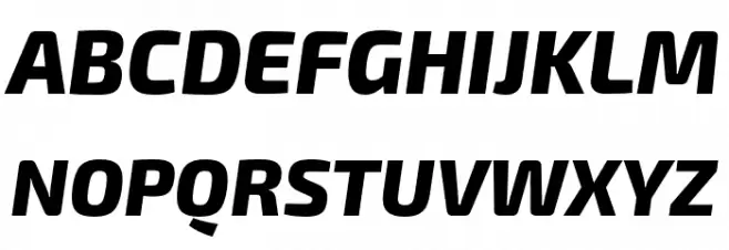 Exo 2 Extra Bold Italic Schriftart Groß
