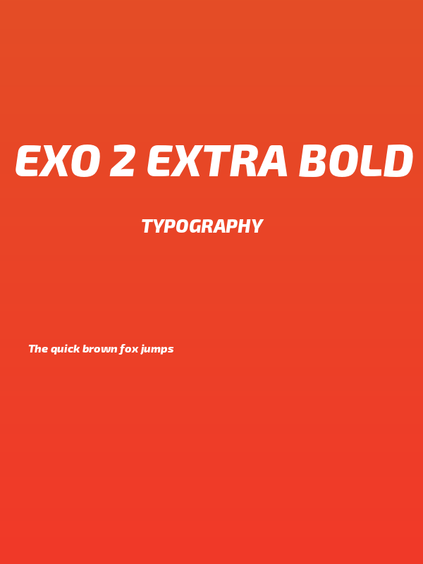 Exo 2 Extra Bold Italic Poster