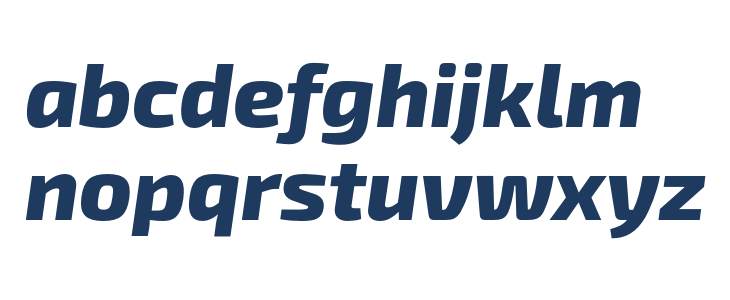 Exo 2 Extra Bold Italic Lowercase