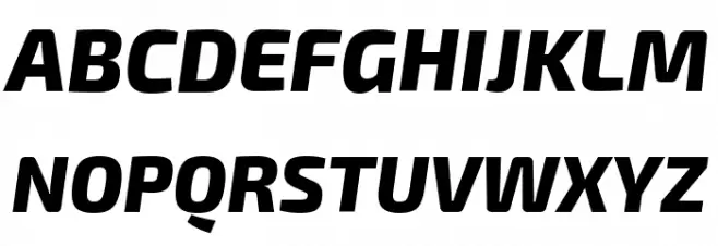 Exo 2 Extra Bold Italic Schriftart Groß