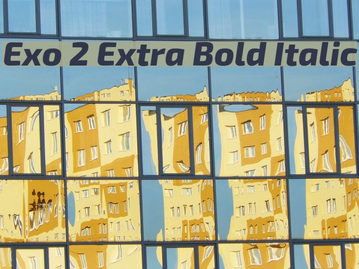 Exo 2 Extra Bold Italic Font examples