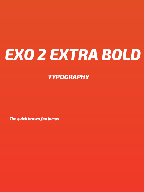 Exo 2 Extra Bold Italic Poster