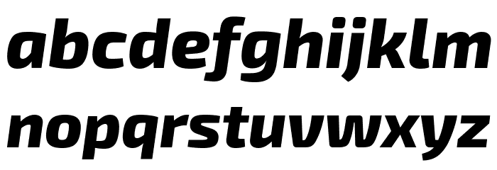 Exo 2 Extra Bold Italic Font LOWERCASE