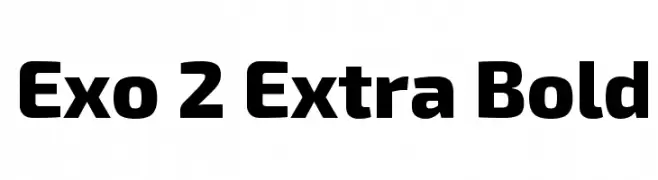 Exo 2 Extra Bold  नि: शुल्क फ़ॉन्ट्स डाउनलोड