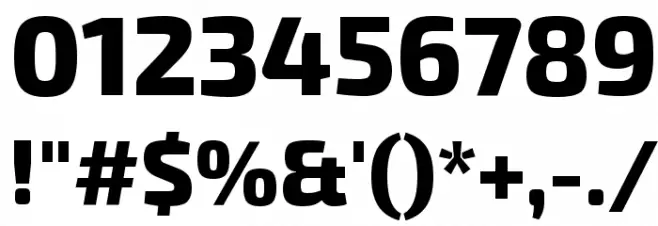 Exo 2 Extra Bold Font OTHER CHARS