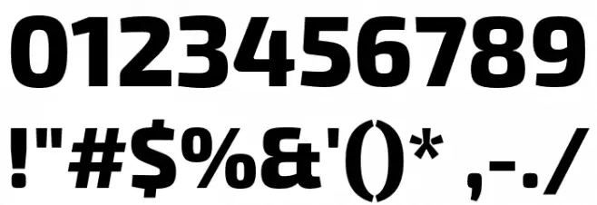 Exo 2 Extra Bold Font OTHER CHARS