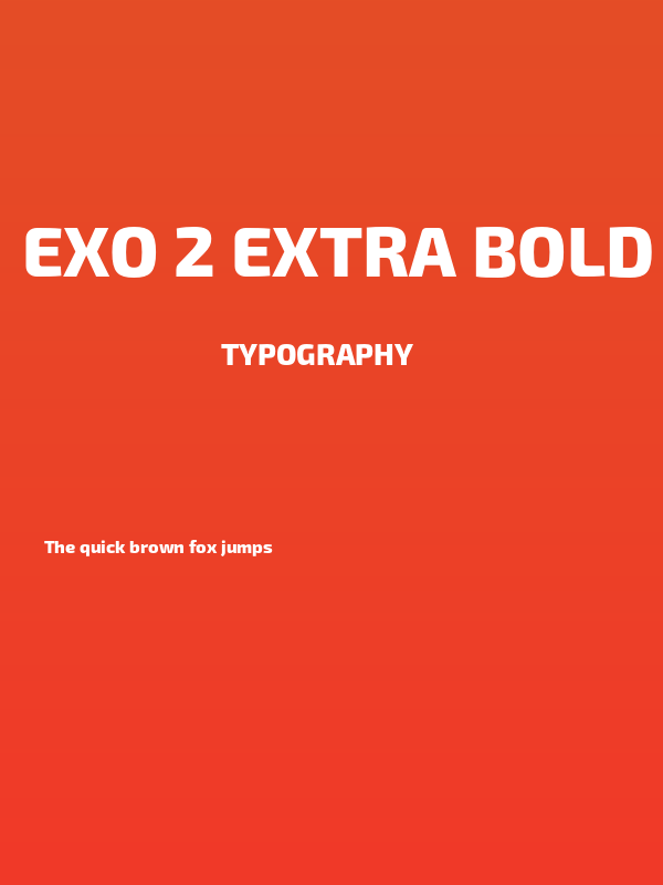 Exo 2 Extra Bold Poster