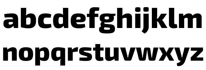 Exo 2 Extra Bold Font LOWERCASE