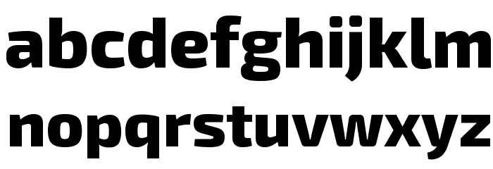 Exo 2 Extra Bold Font LOWERCASE