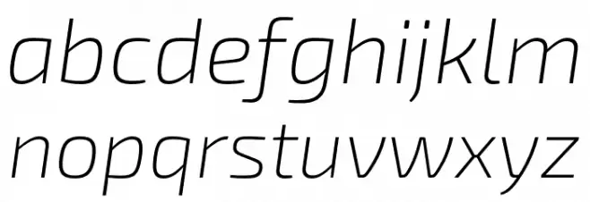 Exo 2 Extra Light Italic Fonte MINÚSCULAS