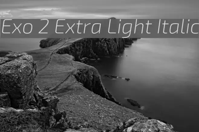 Exo 2 Extra Light Italic Font examples