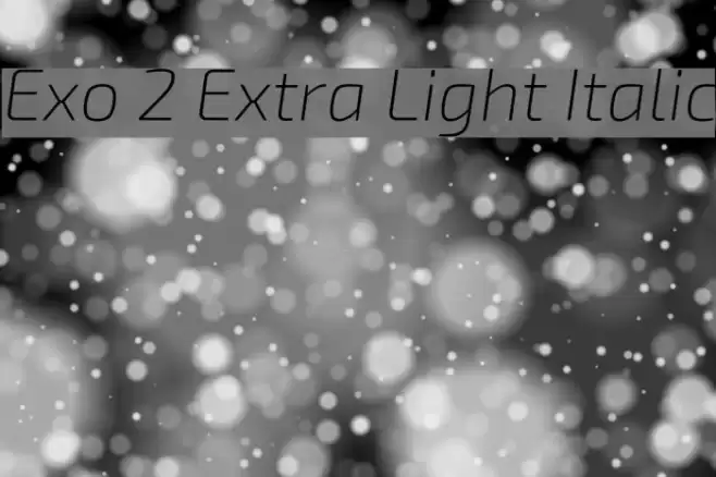 Exo 2 Extra Light Italic Font examples