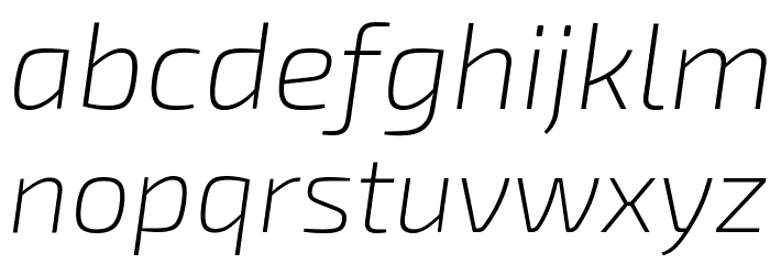 Exo 2 Extra Light Italic Font LOWERCASE