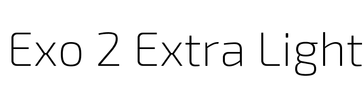Exo 2 Extra Light Font