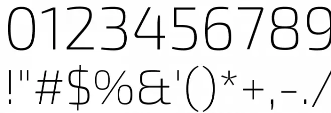 Exo 2 Extra Light Font OTHER CHARS