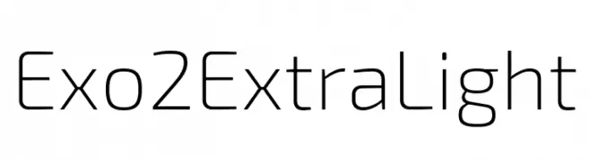 Exo 2 Extra Light  Скачать бесплатные шрифты