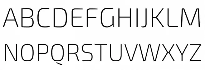 Exo 2 Extra Light Caratteri MAIUSCOLE