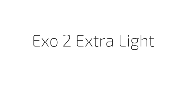 Exo 2 Extra Light Logo