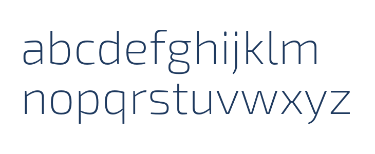 Exo 2 Extra Light Lowercase