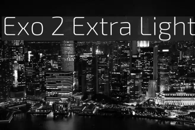 Exo 2 Extra Light Font examples