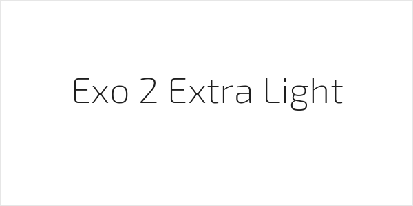 Exo 2 Extra Light Logo