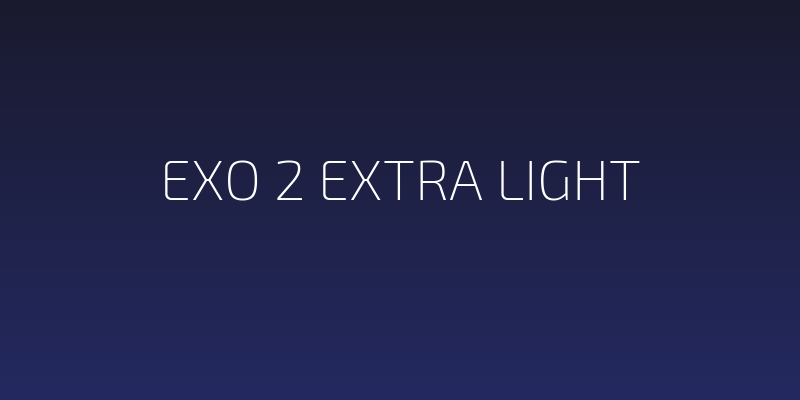 Exo 2 Extra Light Social Header