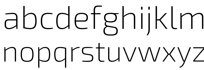 Exo 2 Extra Light Font LOWERCASE