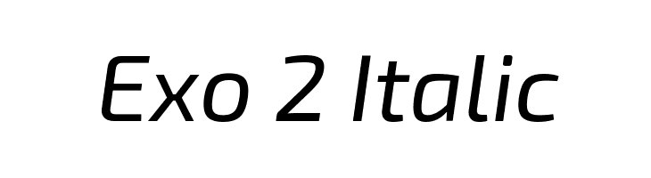 Exo 2 Italic Font