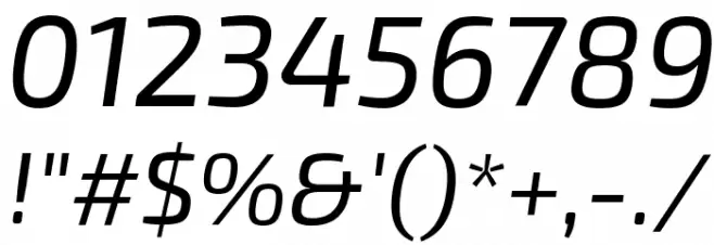 Exo 2 Italic Font OTHER CHARS