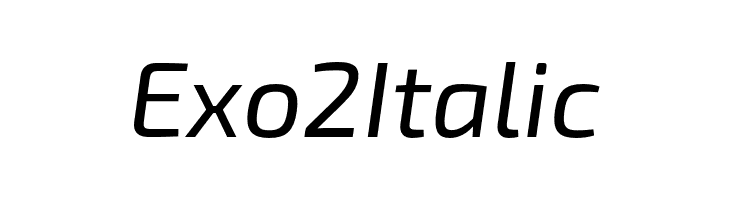 Exo 2 Italic  les polices de caractères gratuit tlcharger