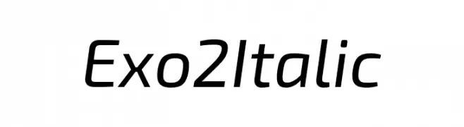 Exo 2 Italic  Скачать бесплатные шрифты