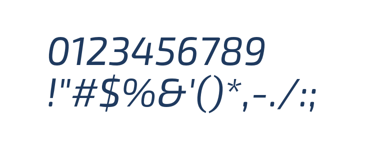 Exo 2 Italic Other Characters