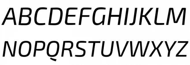 Exo 2 Italic Schriftart Groß
