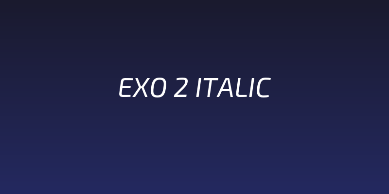 Exo 2 Italic Social Header