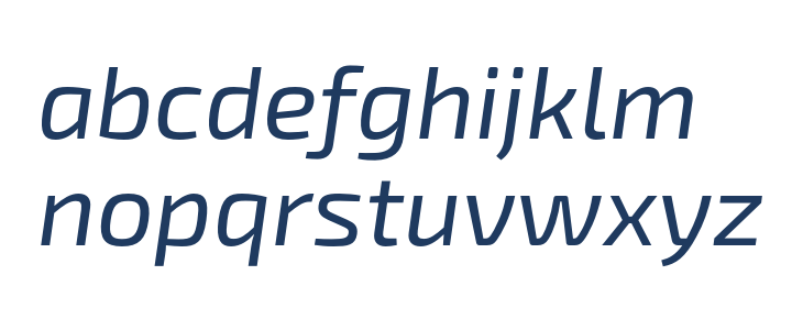 Exo 2 Italic Lowercase