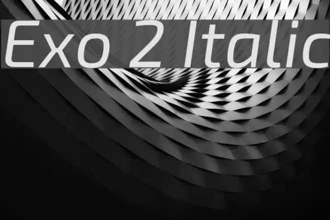 Exo 2 Italic Font examples