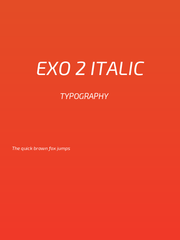 Exo 2 Italic Poster