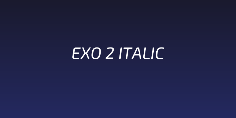 Exo 2 Italic Social Header