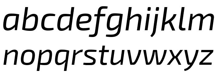 Exo 2 Italic Font LOWERCASE