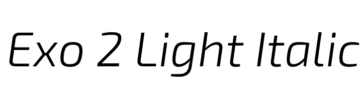 Exo 2 Light Italic Font