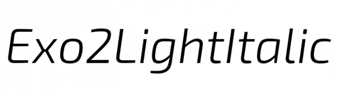 Exo 2 Light Italic  免费字体下载