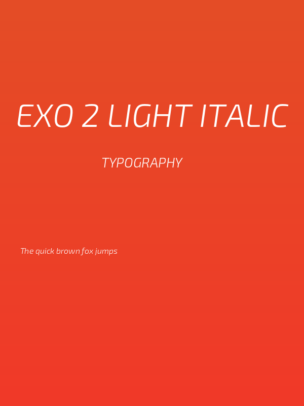 Exo 2 Light Italic Poster