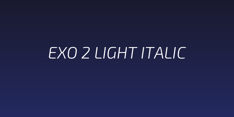 Exo 2 Light Italic Social Header