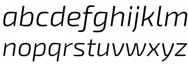 Exo 2 Light Italic 字体 小写