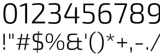 Exo 2 Light Font OTHER CHARS