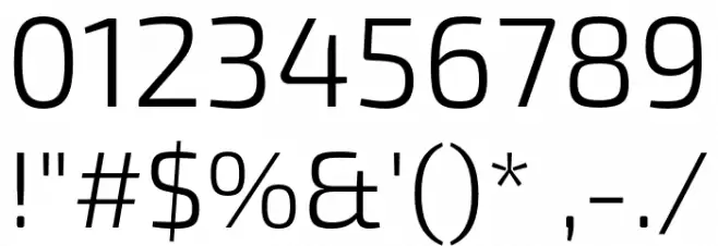 Exo 2 Light Font OTHER CHARS