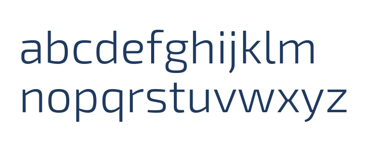 Exo 2 Light Lowercase