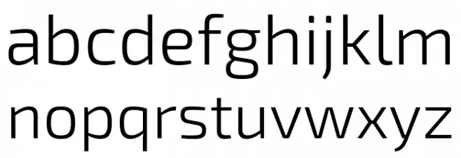 Exo 2 Light Font LOWERCASE