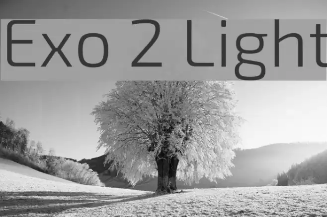 Exo 2 Light Font examples